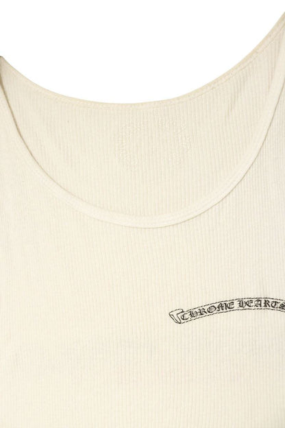 Chrome Hearts RIB TANK Back Scroll Logo Top White Size L