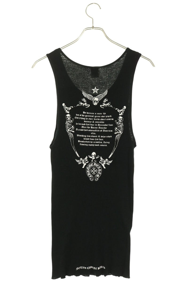 Chrome Hearts RIB TANK FOTI Print Tank Top Black Size L