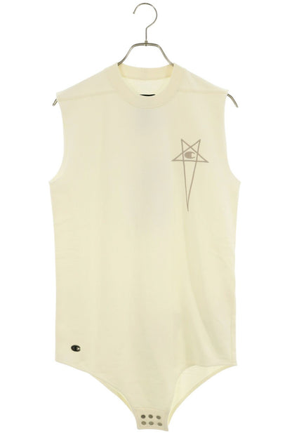 Rick Owens Body Logo Embroidered Cotton Top White Size XS
