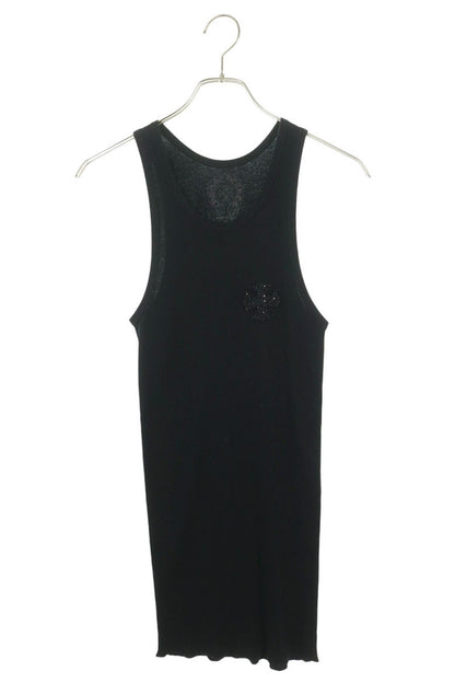 Chrome Hearts Beaded CH Plus Embroidered Top Black Size M