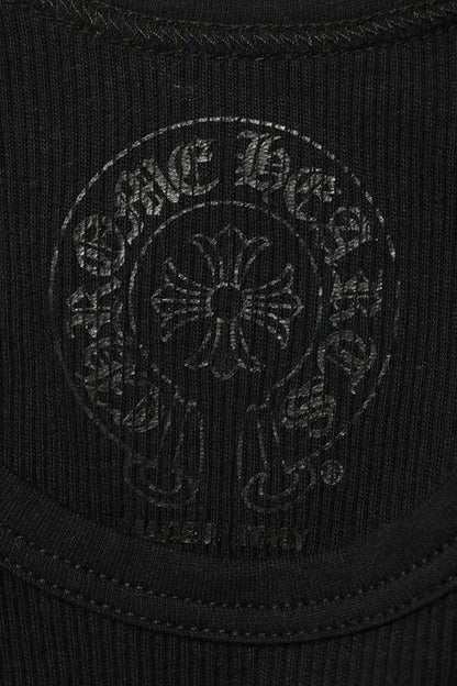 Chrome Hearts Beaded CH Plus Embroidered Top Black Size M