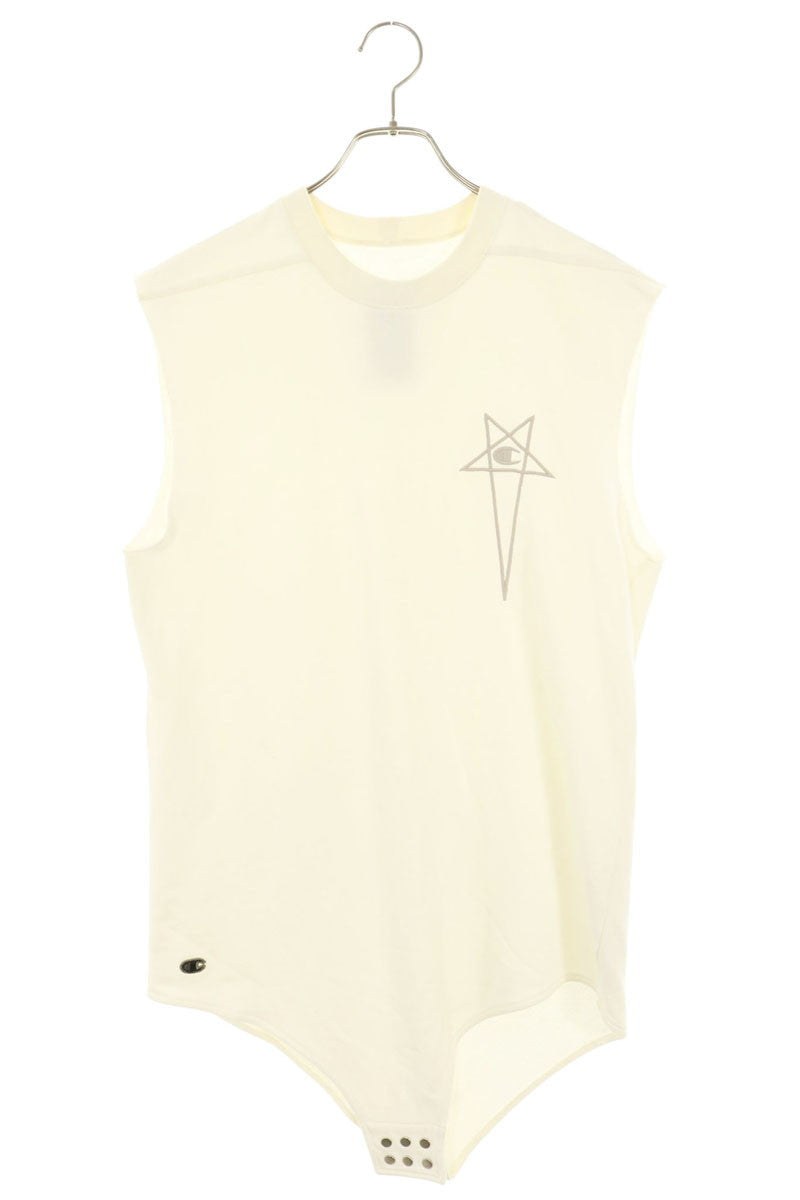 Rick Owens x Champion Logo Embroidered T-Shirt White Size M
