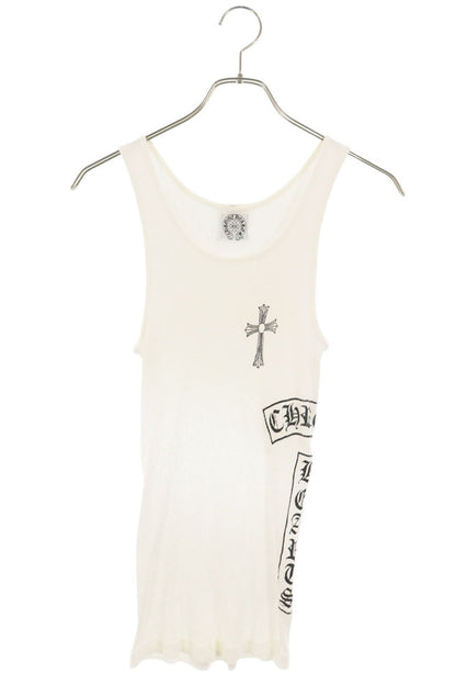 Chrome Hearts RIB TANK OLD T Tank Top White Cotton Size S