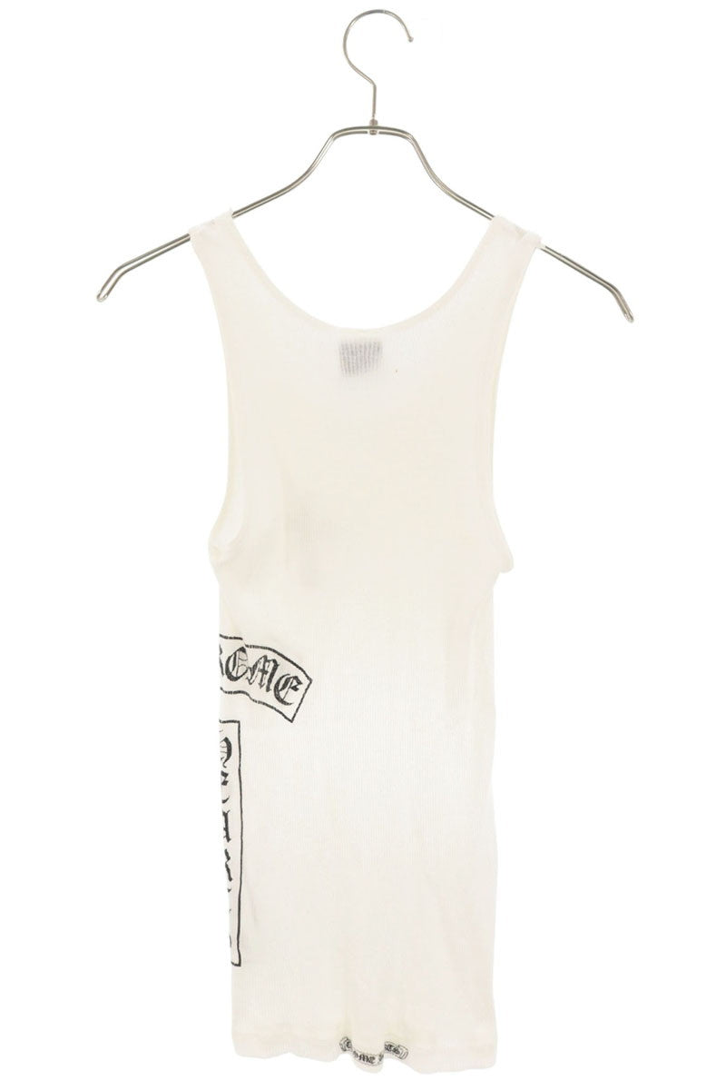 Chrome Hearts RIB TANK OLD T Tank Top White Cotton Size S