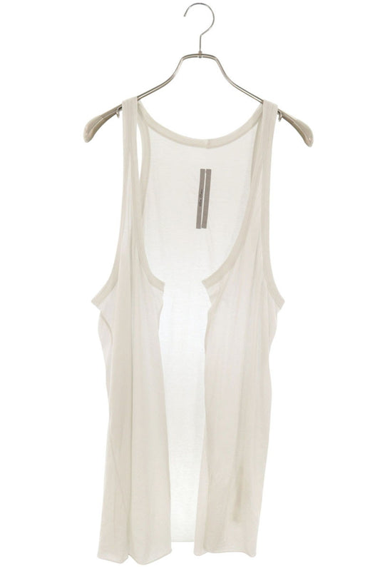 Rick Owens Open Pony Cotton Tank Top White Size S
