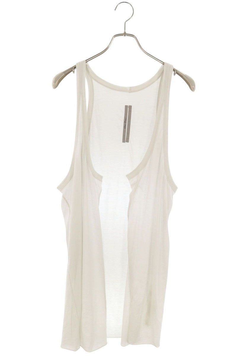 Rick Owens Open Pony Cotton Tank Top White Size S