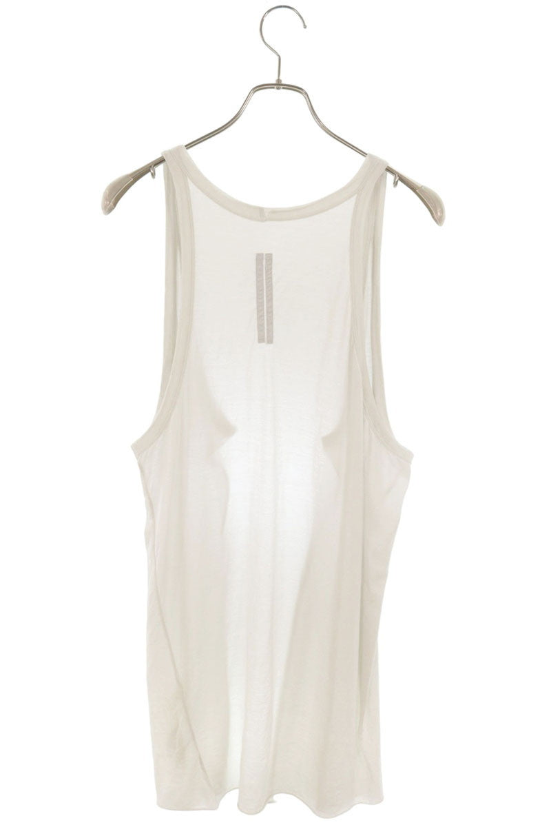 Rick Owens Open Pony Cotton Tank Top White Size S