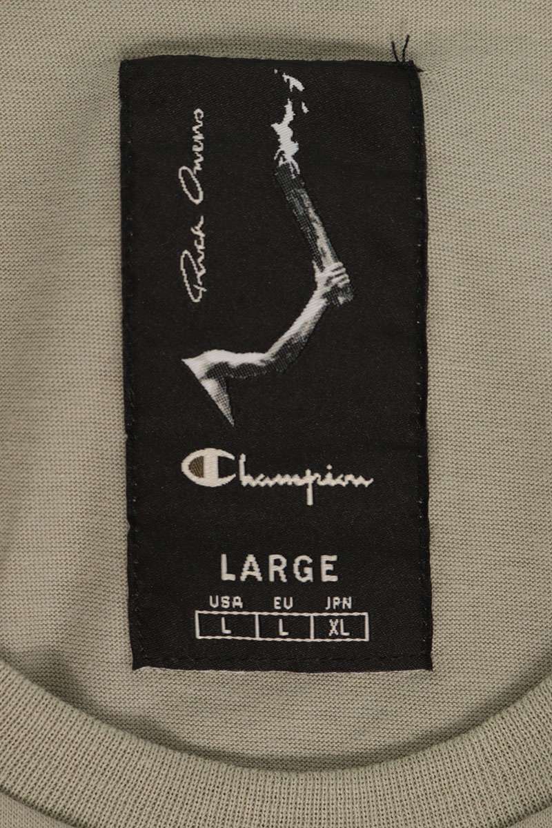 Rick Owens x Champion MICRO TATLIN T T-Shirt Gray Size L