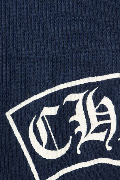 Chrome Hearts RIB TANK T T-Bar Print Tank Top Navy Size L