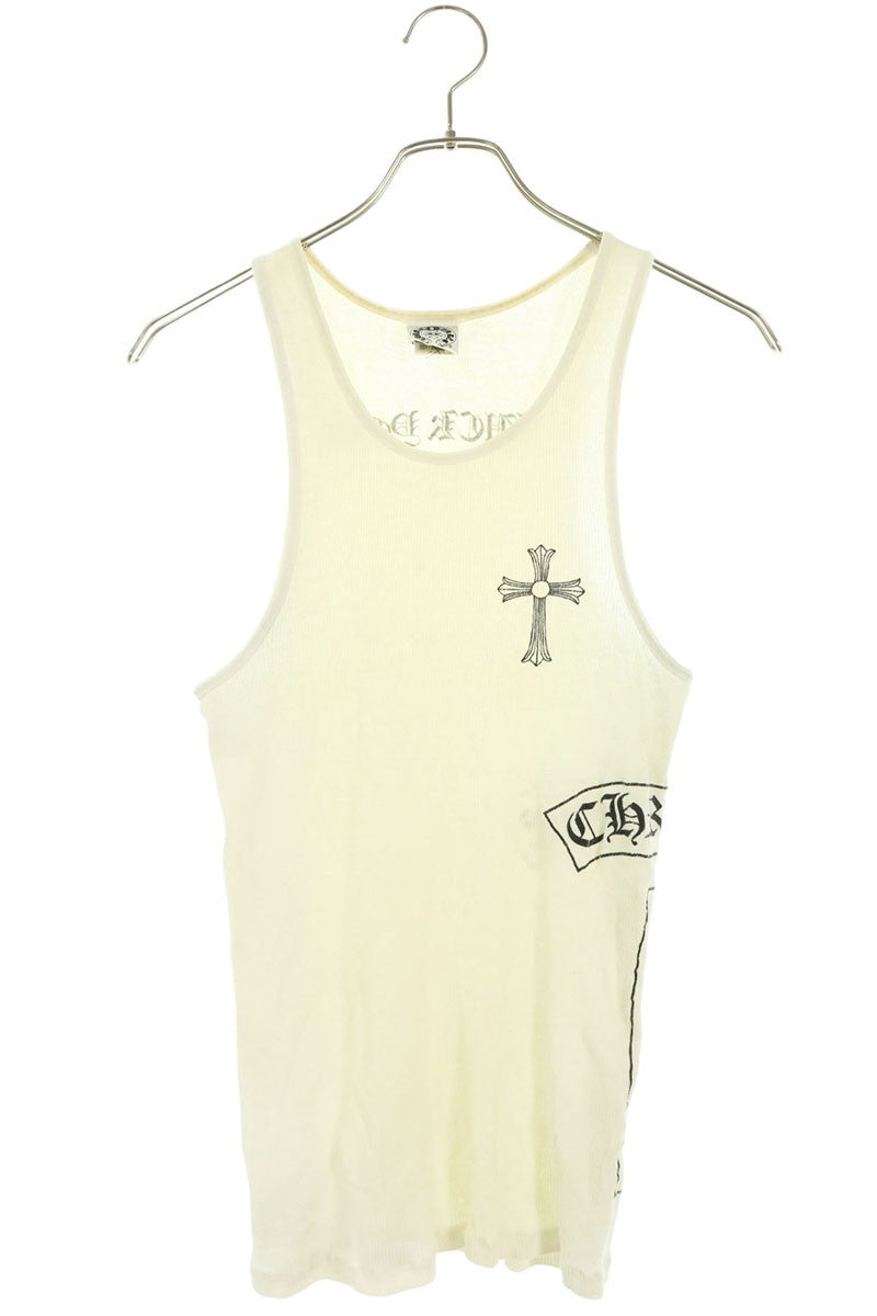 Chrome Hearts T-Bar Cross Print Rib Tank Top Size M