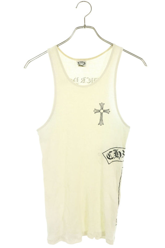 Chrome Hearts T-Bar Cross Print Rib Tank Top Size M
