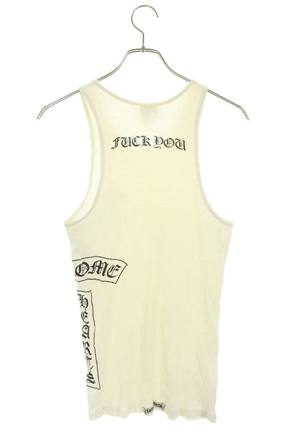 Chrome Hearts T-Bar Cross Print Rib Tank Top Size M