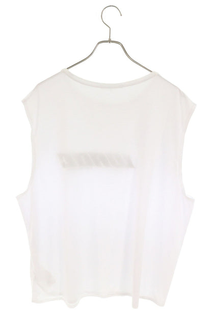 ALEXANDER WANG Logo Print Muscle Tank Top White/Black Size L