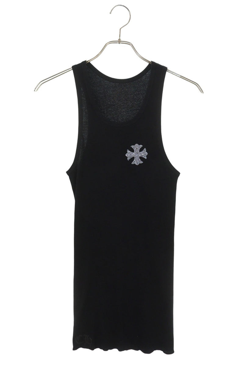 Chrome Hearts CH Plus Bead Cotton Tank Black Blue Size M/L