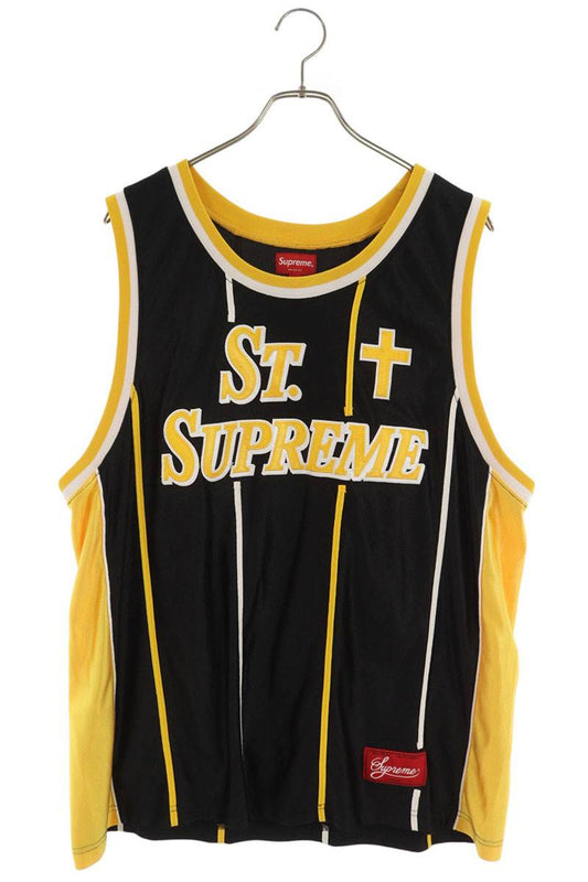 SUPREME 20SS St. Supreme Basketball Black Yellow Size L