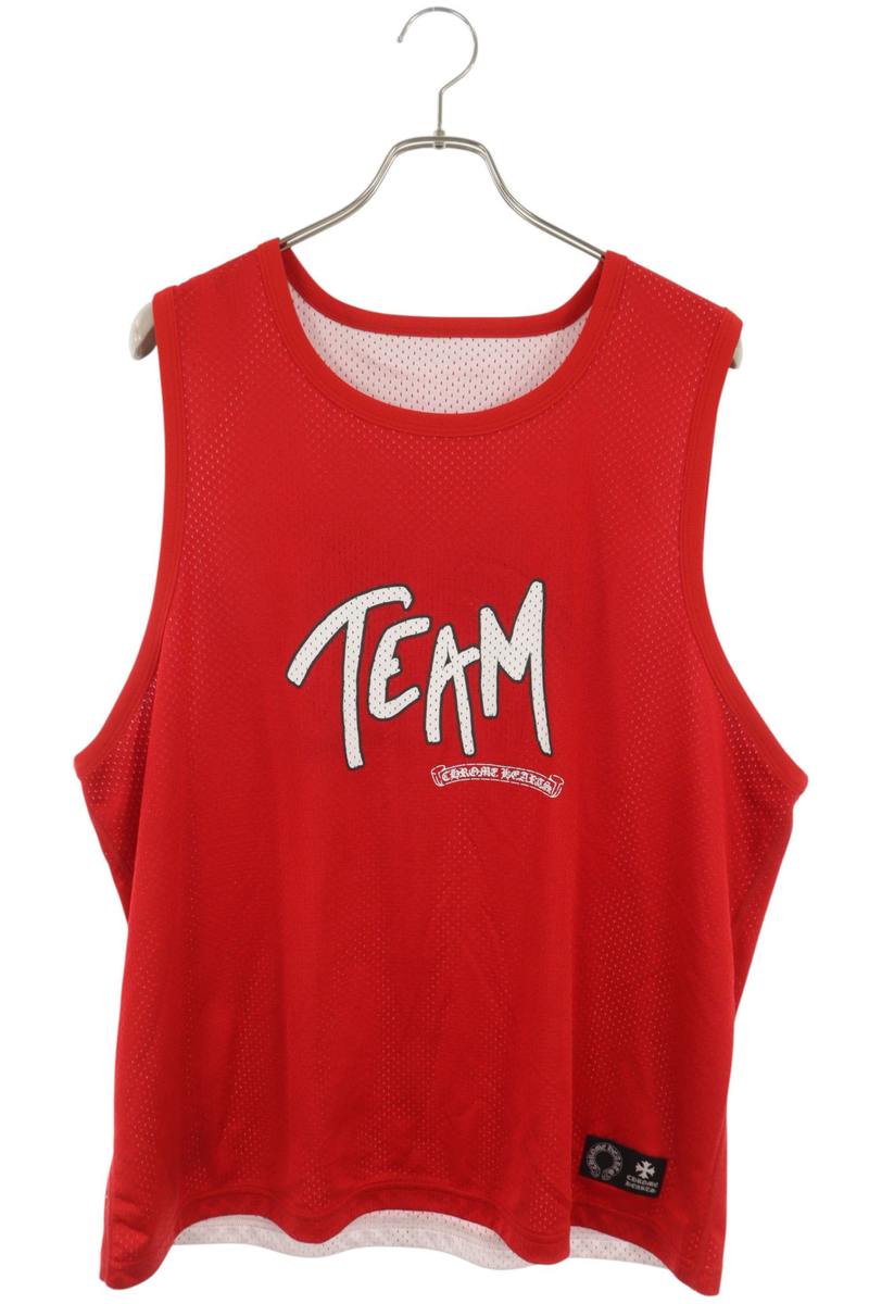 Chrome Hearts Reversible CH Logo Mesh Tank Top Red Size L
