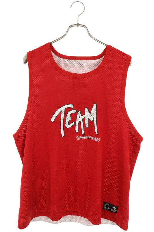Chrome Hearts Reversible CH Logo Mesh Tank Top Red Size L