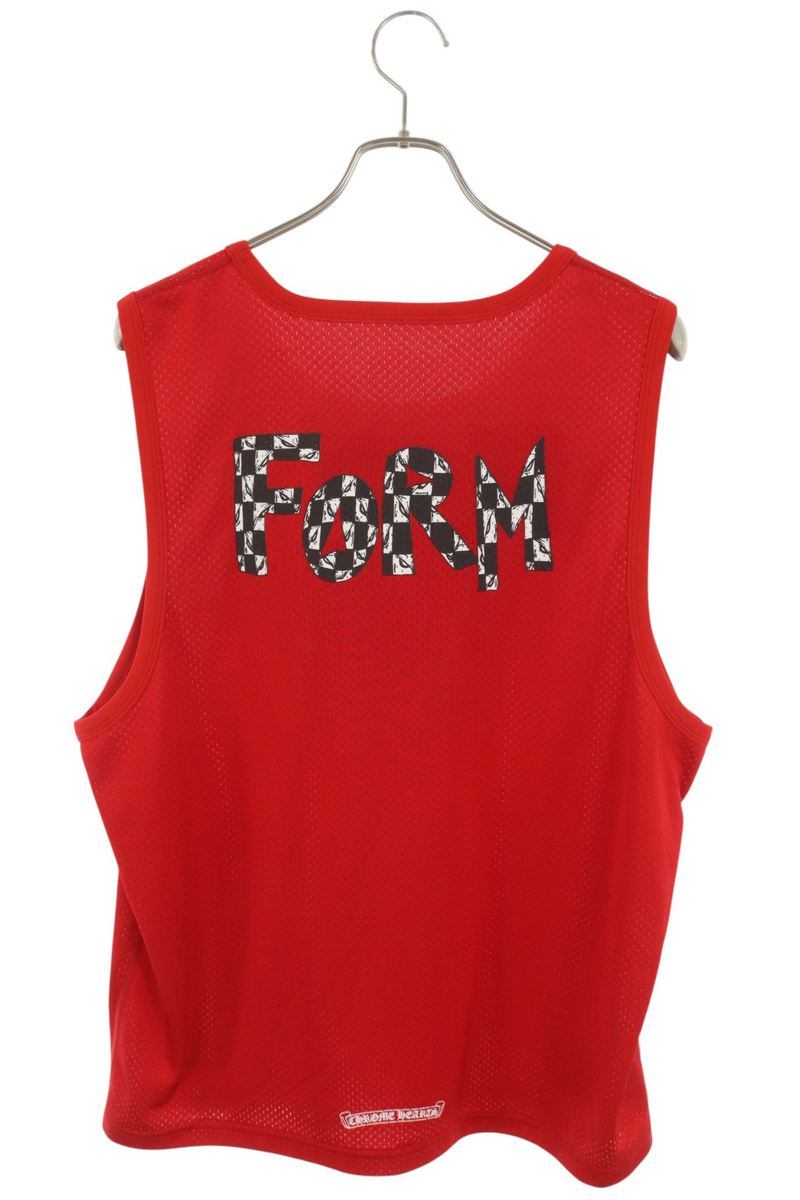 Chrome Hearts Reversible CH Logo Mesh Tank Top Red Size L