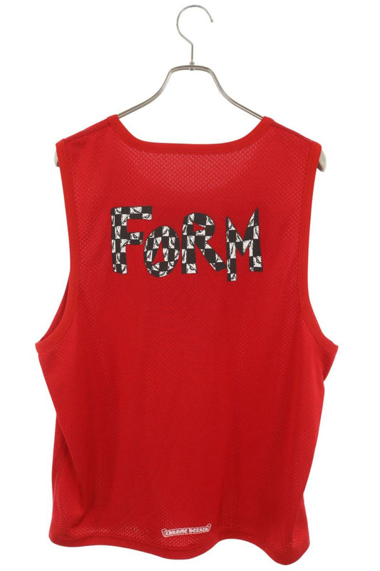 Chrome Hearts Reversible CH Logo Mesh Tank Top Red Size L