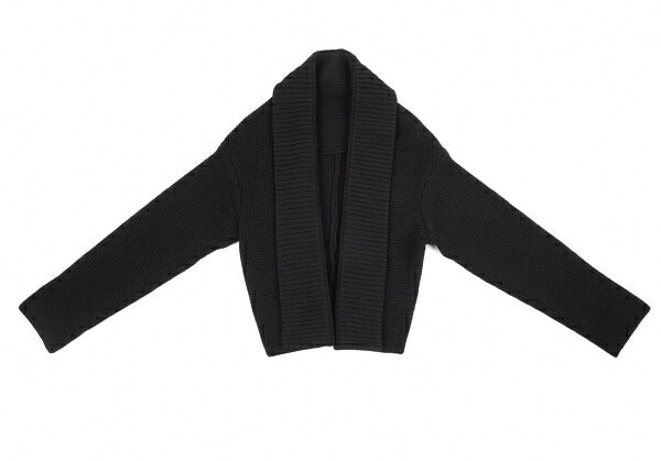 Yohji Yamamoto FEMME Wool Rib Knit Cardigan Black Size 2