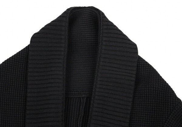 Yohji Yamamoto FEMME Wool Rib Knit Cardigan Black Size 2