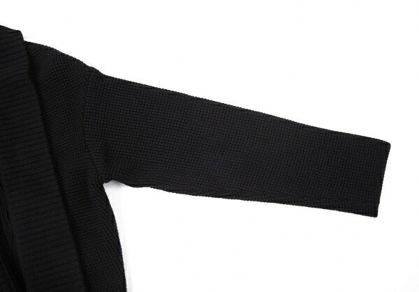 Yohji Yamamoto FEMME Wool Rib Knit Cardigan Black Size 2