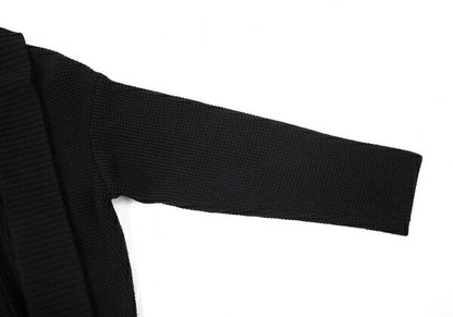 Yohji Yamamoto FEMME Wool Rib Knit Cardigan Black Size 2