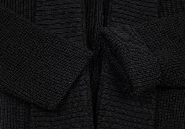 Yohji Yamamoto FEMME Wool Rib Knit Cardigan Black Size 2