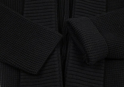 Yohji Yamamoto FEMME Wool Rib Knit Cardigan Black Size 2