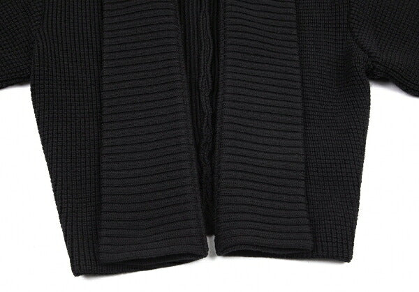 Yohji Yamamoto FEMME Wool Rib Knit Cardigan Black Size 2