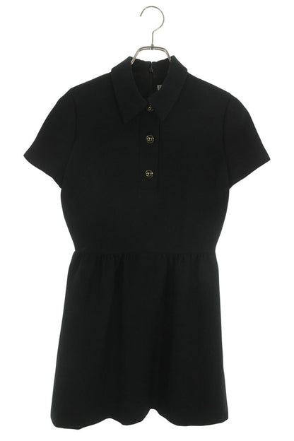 Christian Dior CD Button Short Sleeve Polo Dress Size 36