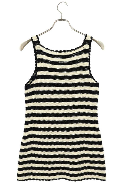 CELINE Triomphe Embroidered Striped Knit Dress Size S