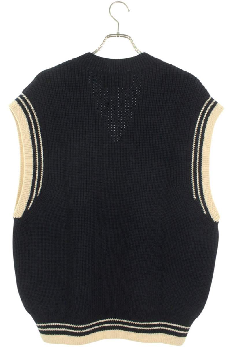 AMI 25SS Embroidered Vest Blue Size XL