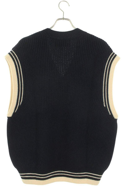 AMI 25SS Embroidered Vest Blue Size XL