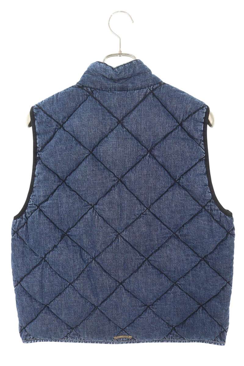 Chrome Hearts TEENAGE KICKS Denim Quilted Vest Indigo Size S
