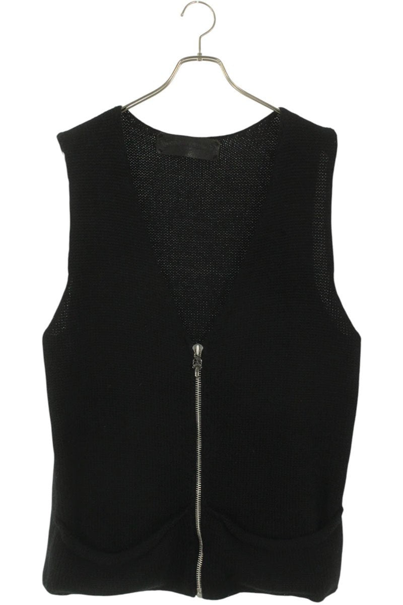 Chrome Hearts Dagger Zip Alpaca Knit Vest Black Size L