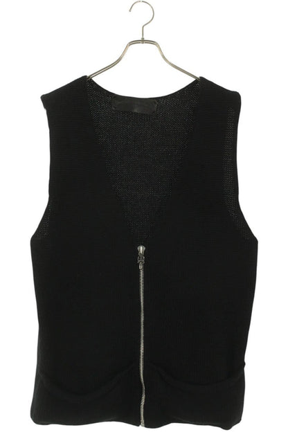 Chrome Hearts Dagger Zip Alpaca Knit Vest Black Size L