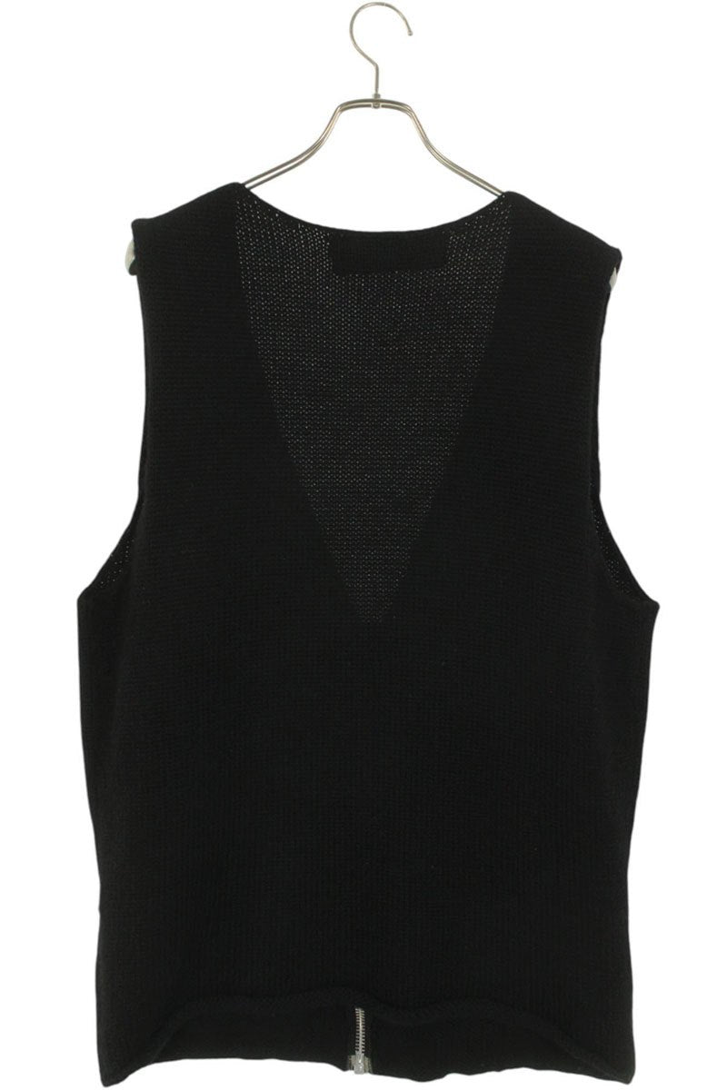 Chrome Hearts Dagger Zip Alpaca Knit Vest Black Size L