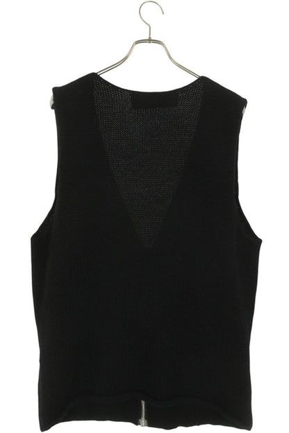 Chrome Hearts Dagger Zip Alpaca Knit Vest Black Size L