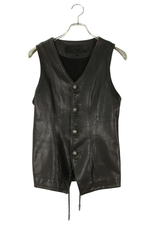 Chrome Hearts Crossball Button Leather Vest Size M