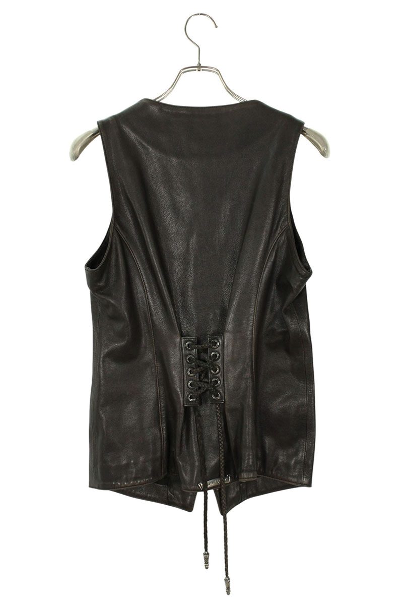Chrome Hearts Crossball Button Leather Vest Size M