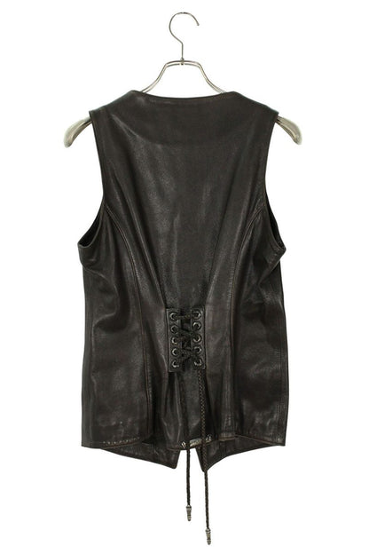 Chrome Hearts Crossball Button Leather Vest Size M