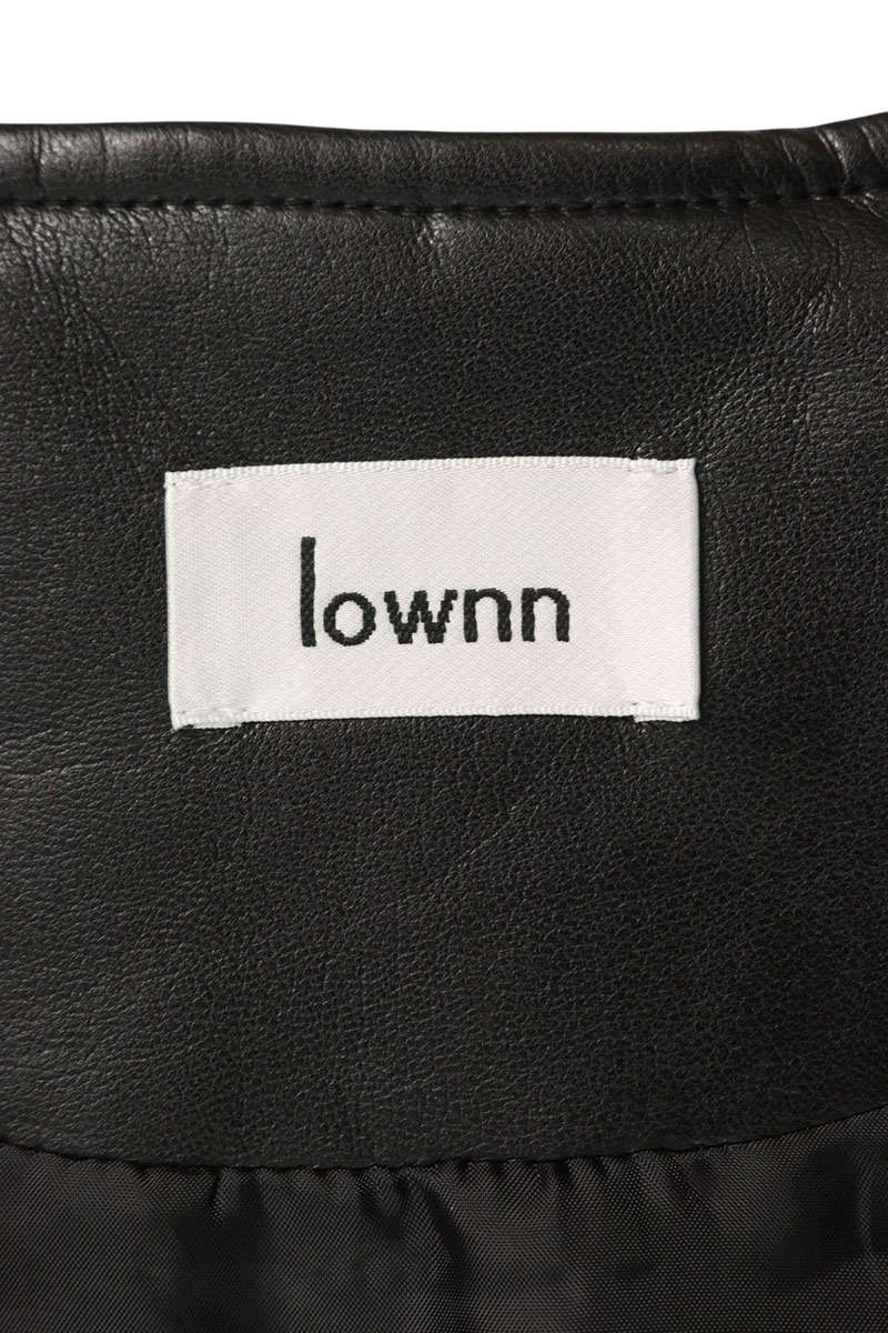 LOWNN Regenerated Leather Utility Vest Black Size M