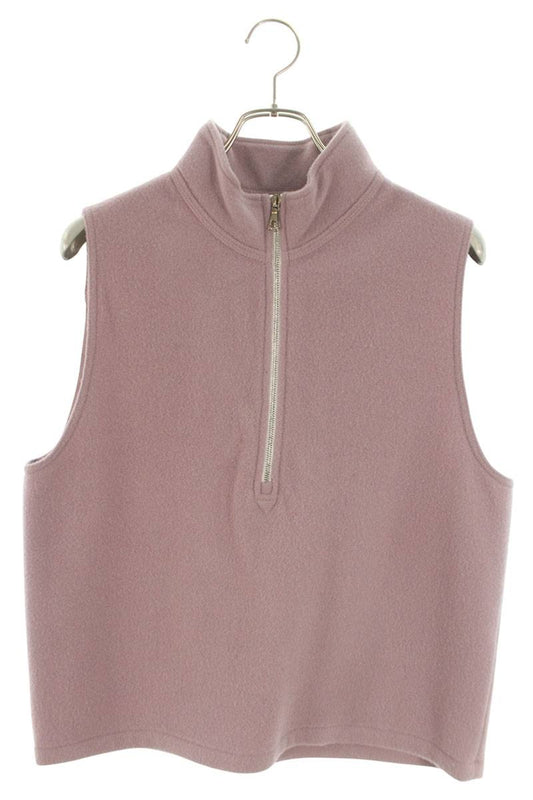 RIER Natural Fleece Half-Zip Wool Vest Purple Size S