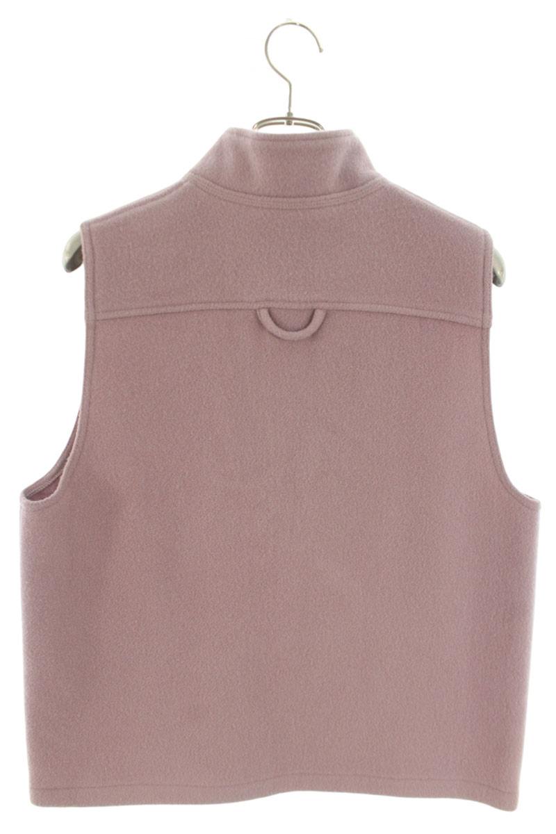 RIER Natural Fleece Half-Zip Wool Vest Purple Size S