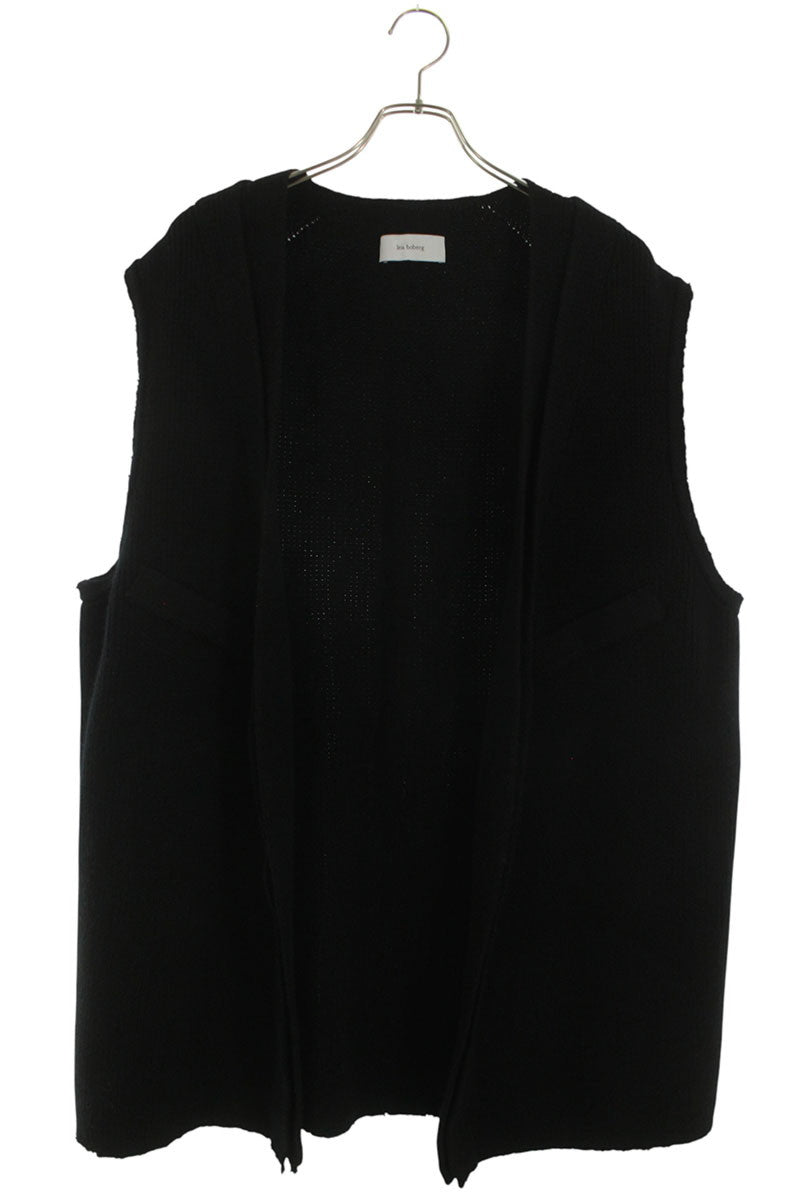 Lea Boberg Wool Knit Vest Black Size XXL