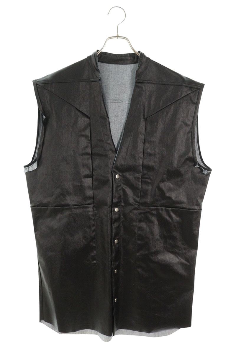 Rick Owens 24SS Cutout Outer Shirt Vest Black Size S