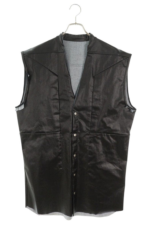 Rick Owens 24SS Cutout Outer Shirt Vest Black Size S