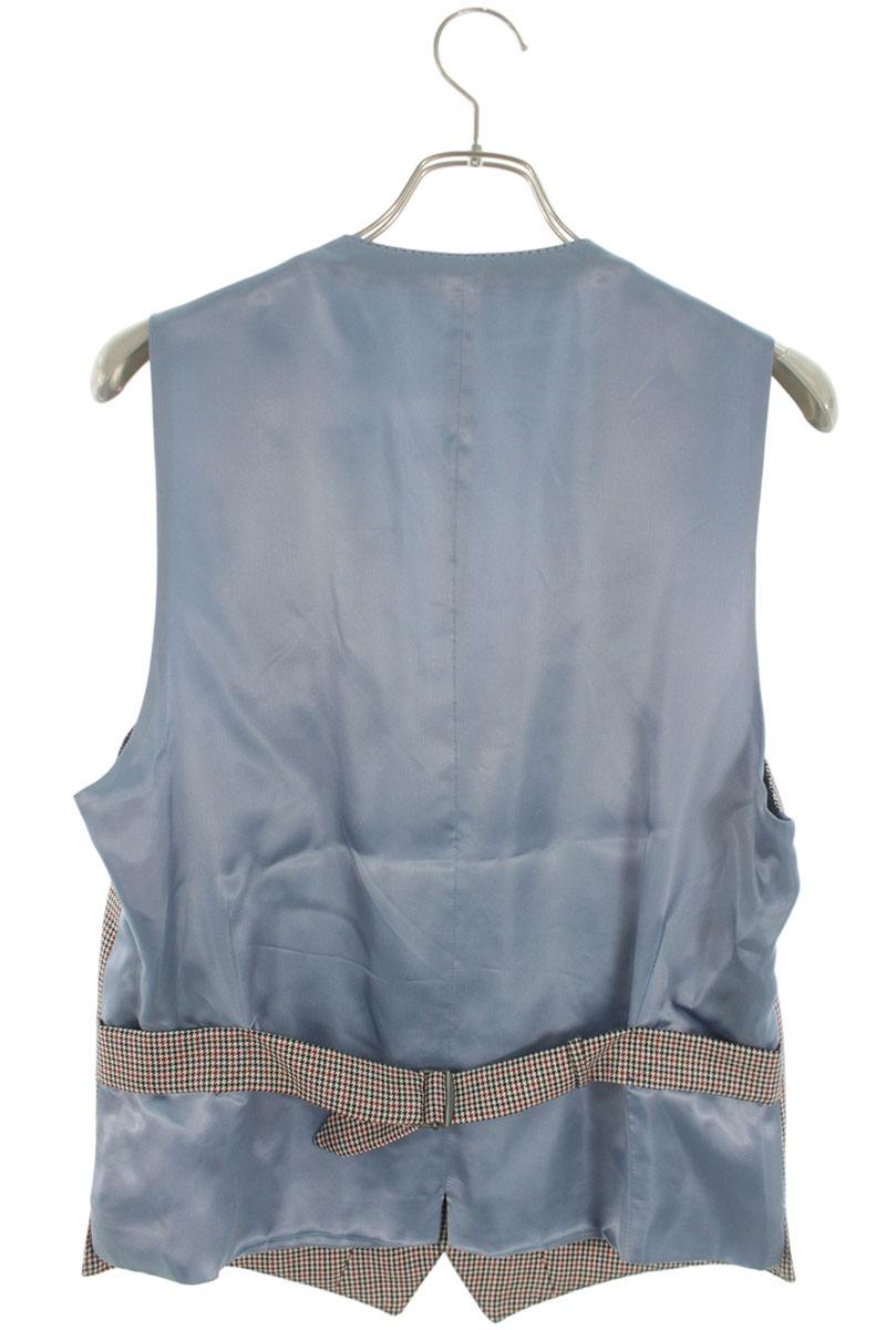 GUCCI Check Wool Mohair Vest Beige Size 46R