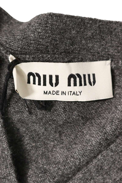 miumiu 26SS Cashmere Knit Vest Gray Size L